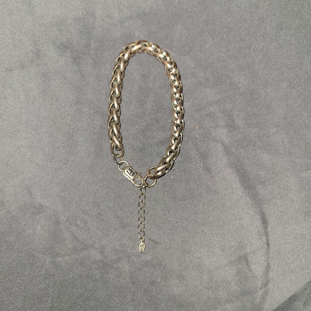 Vintage ETIENNE AIGNER Heavy Links Silver Colored Bracelet 7.5 in
